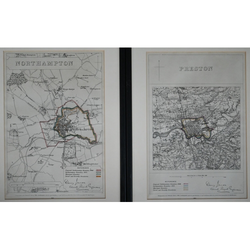 1156 - A selection of 19th century engraved county maps and others, to/w various Gilby and other route-maps... 