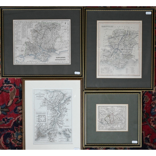 1156 - A selection of 19th century engraved county maps and others, to/w various Gilby and other route-maps... 