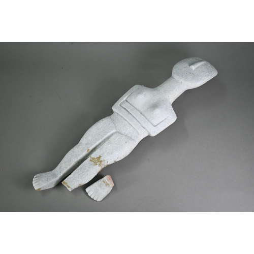 1162 - AMENDMENT QUARTZ NOT MARBLE A carved marble figure of a female, her arms folded, the head carved in ... 