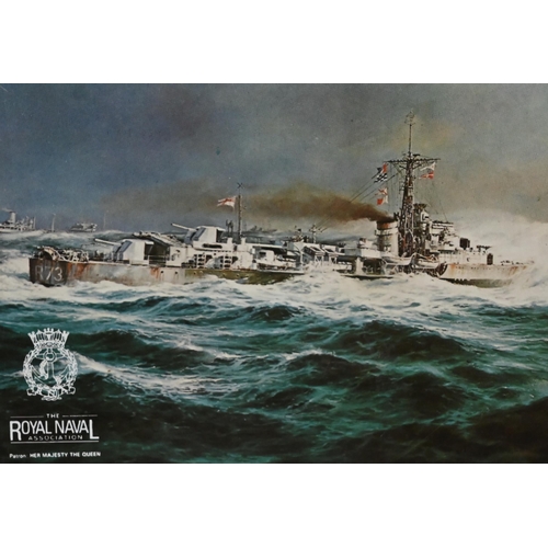 1185 - A large and well-detailed scratch-built painted wooden model of World War II destroyer HMS Venus, wi... 