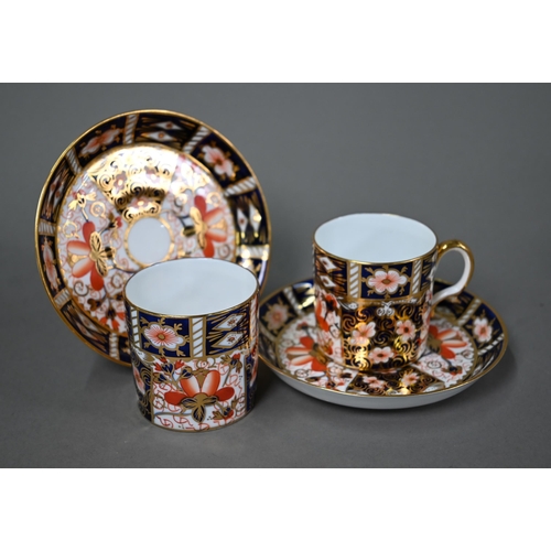 596 - Two sets of six Royal Crown Derby Imari coffee cups and saucers, to/w two spare saucers