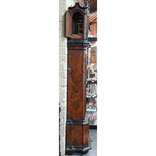 936 - AMENDMENT - William Jourdain, London, an interesting 18th century continental walnut cased longcase ... 