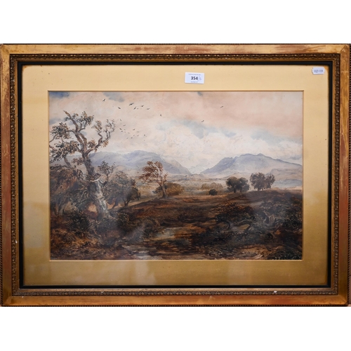 315 - David Cox Jr ARWS attrib - Two watercolours - 'Dolwyddelan' and 'Snowdon', 35 x 52 cm (2)