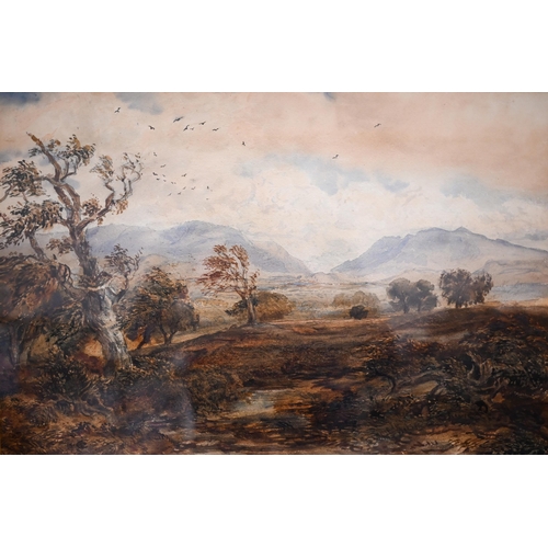 315 - David Cox Jr ARWS attrib - Two watercolours - 'Dolwyddelan' and 'Snowdon', 35 x 52 cm (2)