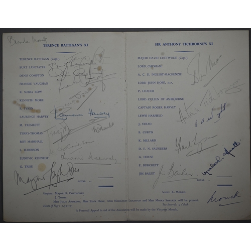 194 - Cricket: Hampshire and Isle of Wight Association of Boy's Clubs celebrity match souvenir scorecard, ... 