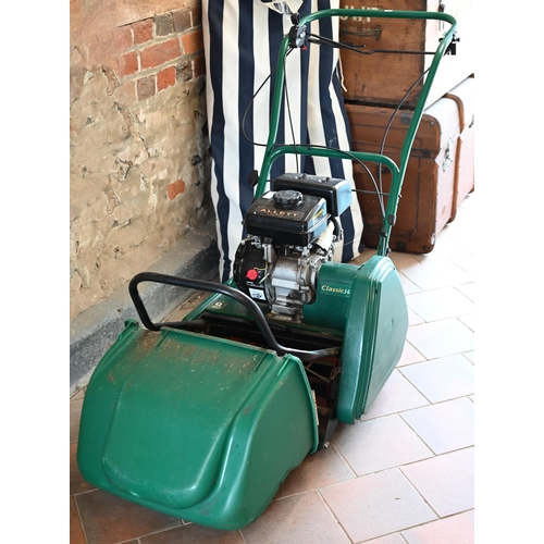 10A - An Allett Classic 14L cylinder petrol mower c/w inter-changeable scarifier attachment, tools and man... 