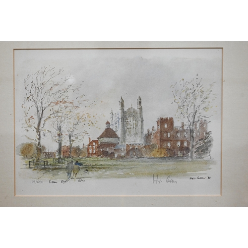 295 - After Hugh Casson - Two limited edition prints of Eton College numbered 178/650, pencil signed to ma... 