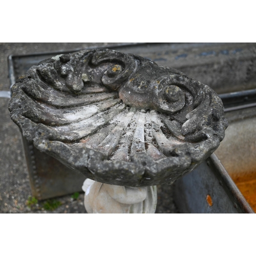 3 - Cast stone shell top bird bath