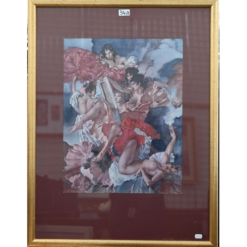 314 - After Sir William Russell Flint - Limited edition print 'A Question of Attribution', and 'Rococo Aph... 