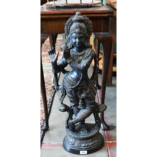 609 - A bronze patinated cast figure of Shiva, 77 cm high