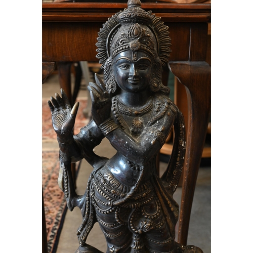 609 - A bronze patinated cast figure of Shiva, 77 cm high