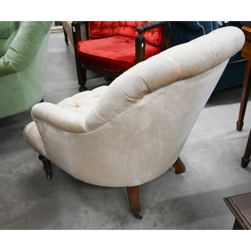 627 - # A button upholstered salon armchair