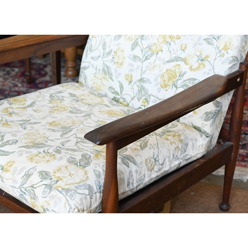 637 - A retro teak reclining armchair, cushion available for pattern replacement