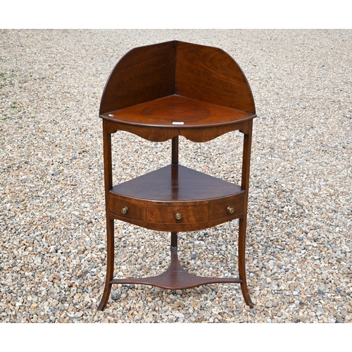 321 - WITHDRAWN A Victorian mahogany three drawer corner washstand