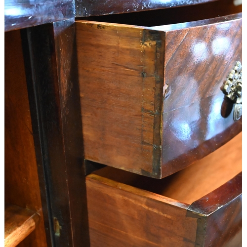 563 - A mahogany bowfront sideboard, 152 cm wide x 58 cm deep x 130 cm high