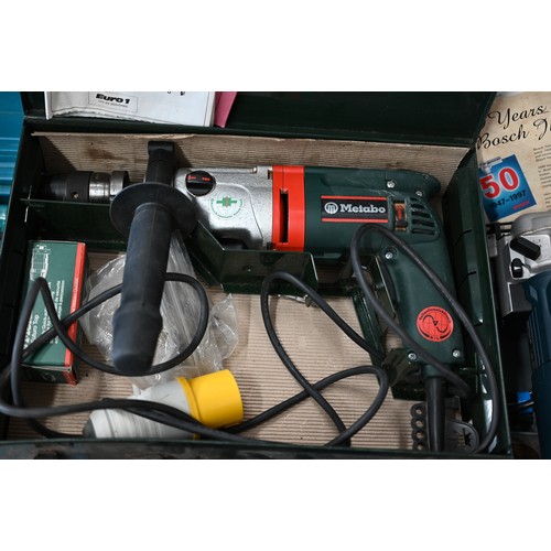 80 - A Bosch GST (50 year celebration model) 110v jigsaw with case, blades and manuals (little/unused) to... 