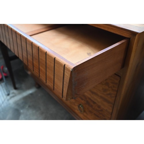 455 - A mid-century chest of three long drawers by 'John Austin'