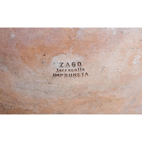 1 - Enzo Zago, a large circular Tuscan terracotta garden planter, 83 cm dia. x 86 cm h