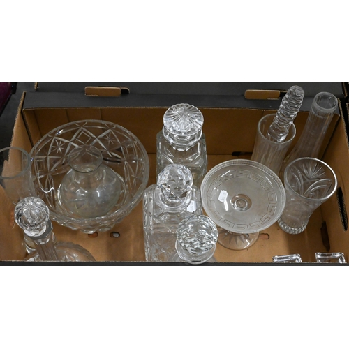 111 - A Baccarat glass ship's decanter and six glasses, to/w ten cut wine glasses, six champagne flutes an... 