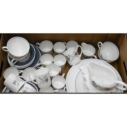 117 - A Wedgwood Susie Cooper design 'Glen Mist' dinner/coffee service (2 boxes)