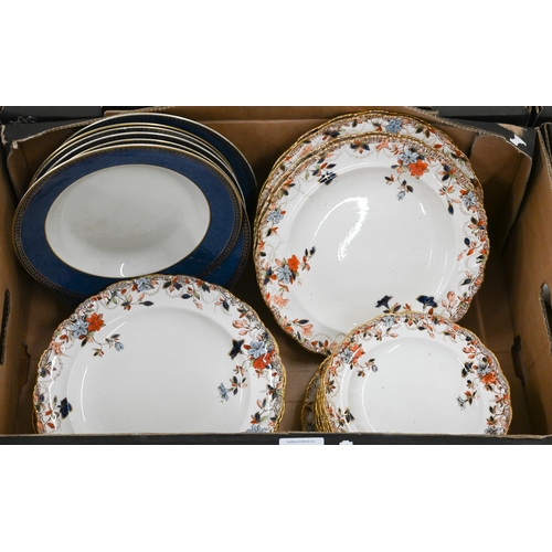 135 - # A part set of Edwardian Copeland Late Spode 'Sydney' pattern dinner ware, to/w seven Bishop & ... 