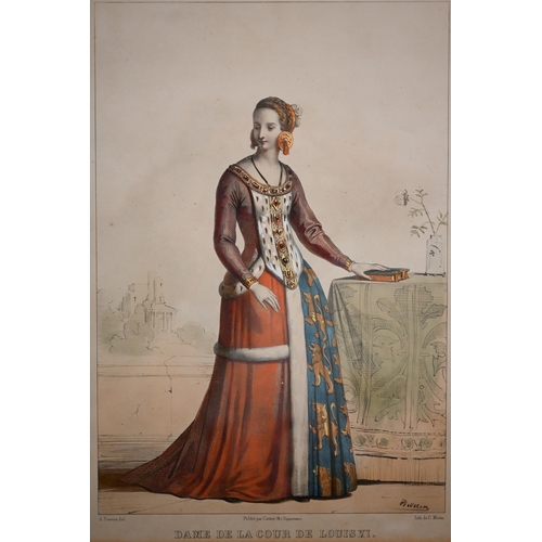 259 - Two French prints - Dame du temps de Francois I and Dame de la Cour de Louis XI, 37.5 x 36 cm (2)