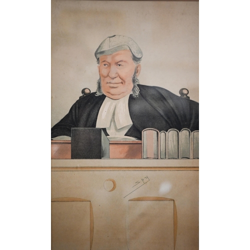 261 - Seven Spy prints relating to law - Steady-going, A very sound judge, Gill Brass, Tommy, Mr Justice G... 