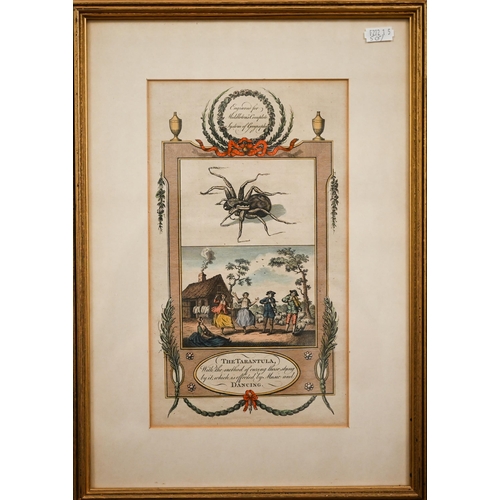 268 - Five antique engravings - beekeepers with Virgil's Georgicks framed to verso; Emperors and officers,... 