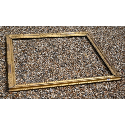 292 - Four giltwood picture frame components, internal measurements 122 cm x 100 cm