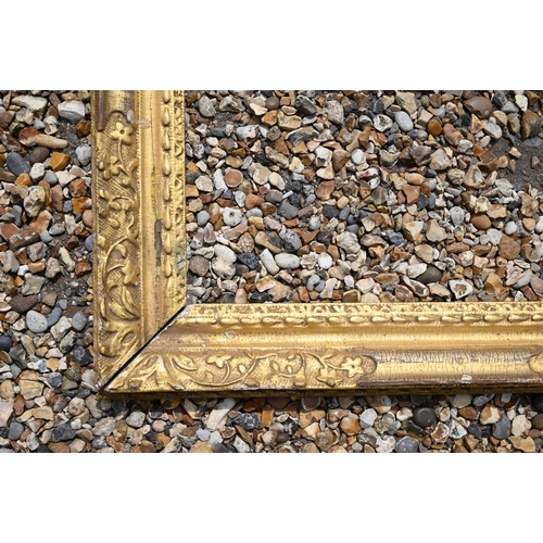 292 - Four giltwood picture frame components, internal measurements 122 cm x 100 cm