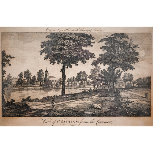 297 - Three 18th century book engravings from Harrison's History of London - A view of Kew from the North,... 