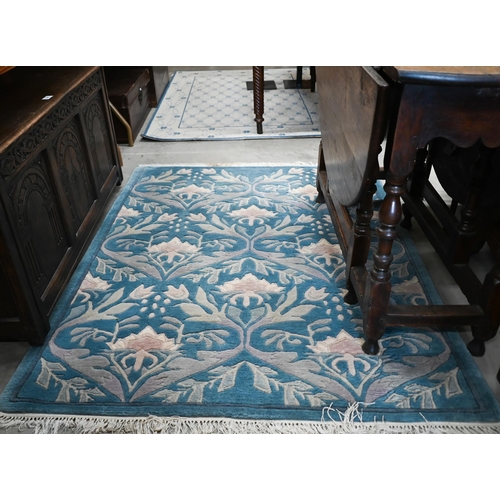 424 - Two modern blue and white rugs (2)