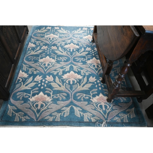 424 - Two modern blue and white rugs (2)