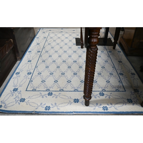 424 - Two modern blue and white rugs (2)