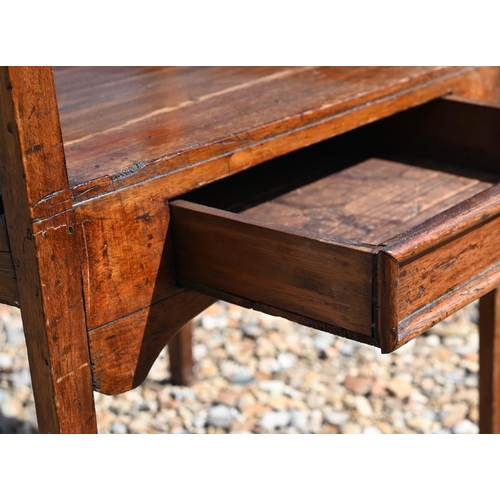 459 - An old red walnut single door cabinet raised on turned legs to brass castors to/w a two tier night s... 