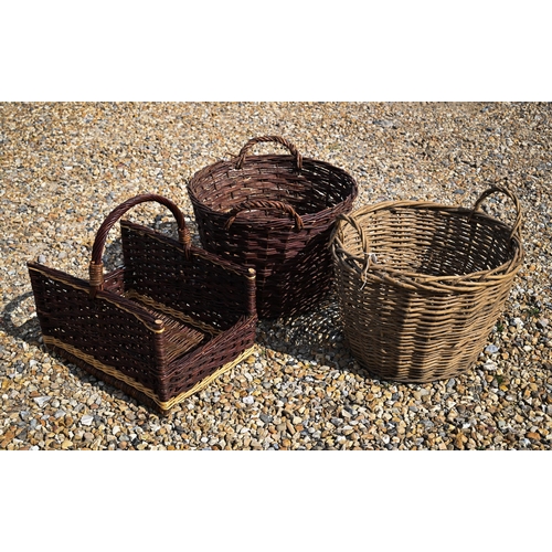 490 - Three wicker baskets (3)