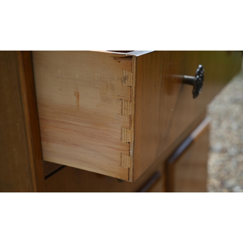 521 - # A 1960's slender walnut bureau, 74 cm x 29 cm x 101 cm h