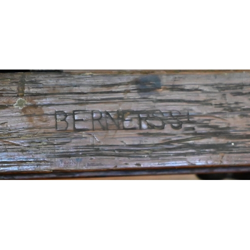 97 - Howard & Sons, Berners St, London, a late 19th century golden oak inverted breakfront sideboard ... 