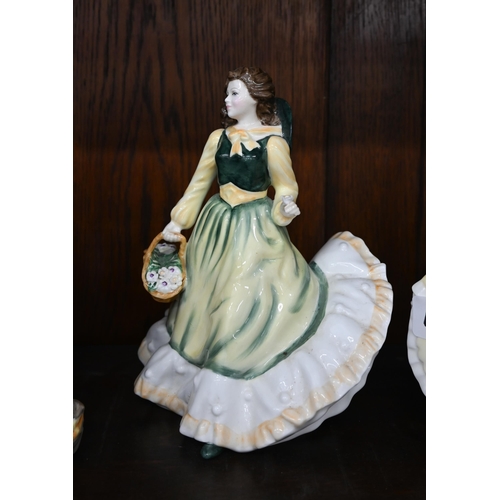 108 - Three Royal Doulton figures - 'Sophie' HN3257, 'April' HN3693 and 'Deborah' HN3644 to/w a boxed Roya... 