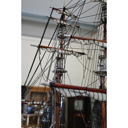 126 - A painted wood ship model 'The Temeraire 1664', (f/r)