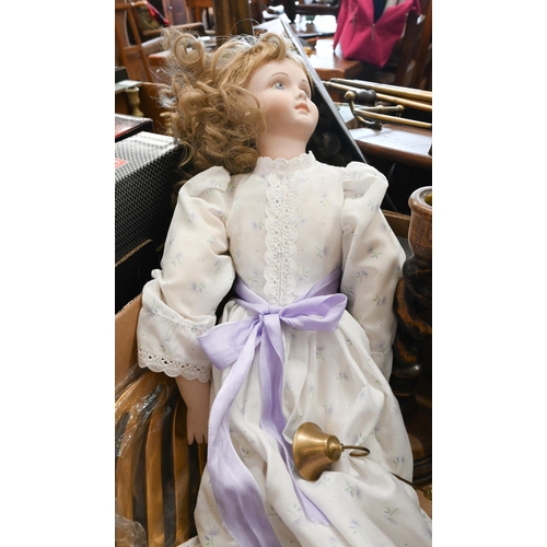 162 - A boxed Royal Doulton figure 'Top of the Hill', two Nao praying children, Kaiser doll, pair of spira... 