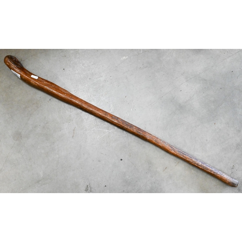 184 - A rough-hewn walking-stick/club