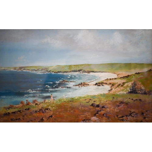 F Cameron-Street - 'White crests off St Martin's Scillies', pastel, signed lowr left, 29.5 x 48 cm