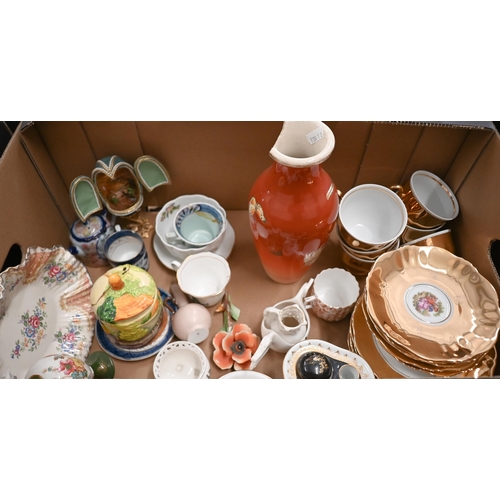 74 - Two boxes of decorative ceramics etc