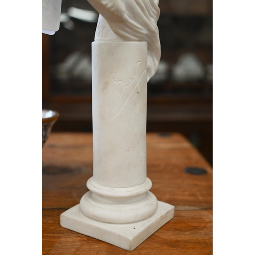 83 - A Victorian Minton parian bust of Princess Victoria Mary of Teck (latterly Queen Mary), by W Tyler, ... 