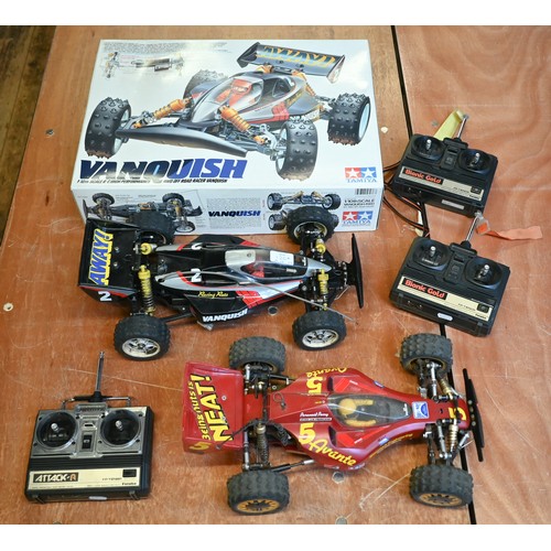 120A - A high performance Tamiya Vanquish 1/10th scale four wheel drive remote control off road racing car,... 