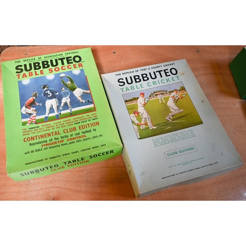 125A - Two vintage boxed Subbuteo sports games, Table Cricket (Club Edition) and Table Soccer (2)