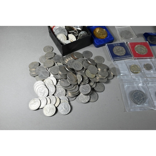 1061 - Three silver proof Royal Commemorative crowns, to/w a quantity of coins - mostly British second half... 