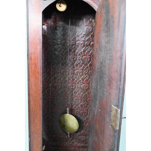 946 - Garrard, Bury St Edmunds, a Georgian mahogany longcase clock, the 8-day movement with arched silvere... 