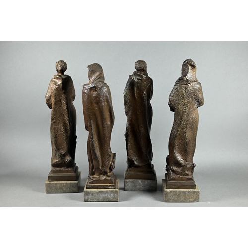 155 - Estcourt James Clack - A set of bronzed composition figures of the four Apostles/Gospels Matthew, Ma... 